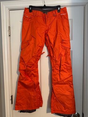 Burton White collection Bright Orange Cargo Snow Pants